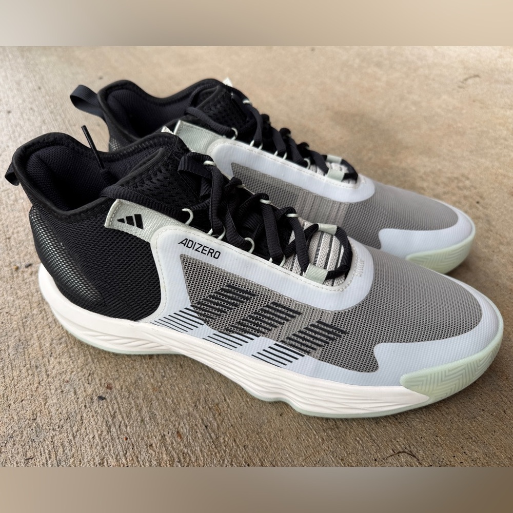 Adidas Adizero Select Basketball Shoes Gray Black Men’s Size 13 IE9265